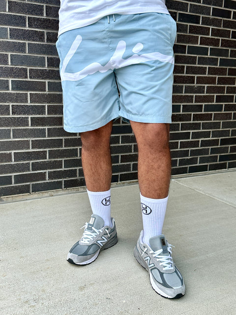 LAHÉRA Signature Shorts Ice Gray