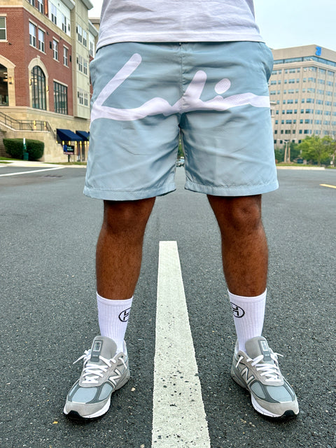 LAHÉRA Signature Shorts Ice Gray
